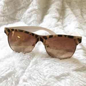 Nude Animal Print Sunglasses